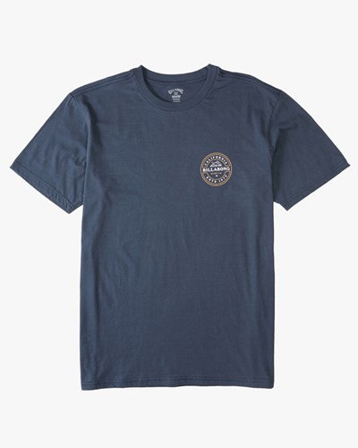 Billabong Rotor California Krátké Sleeve T-Shirt Tmavě Blankyt | BGHQAE-581