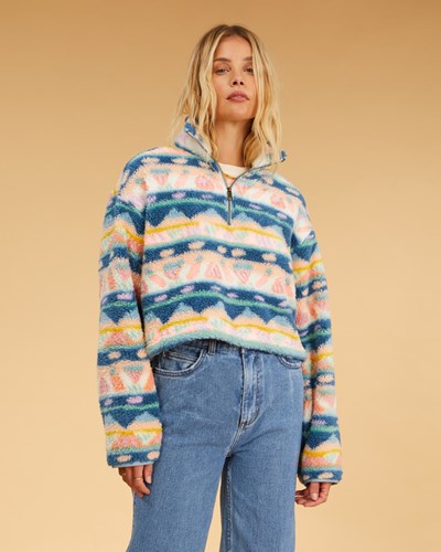 Billabong Salty Blonde Surfside Cozy Half-Zip Pullover Sweatshirt Blankyt | ZNLIWT-410