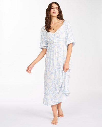 Billabong Salty Sea Midi Šaty Rain Drop | VJHKQC-421