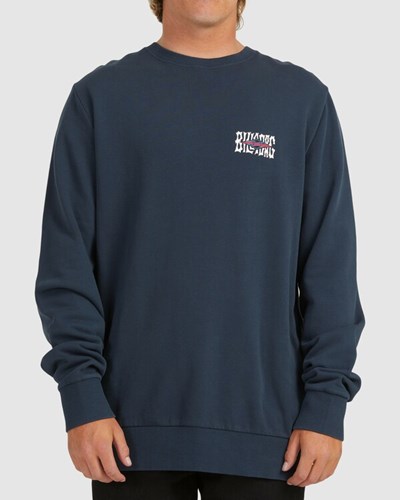 Billabong Shadow Diamond Crewneck Sweatshirt Tmavě Blankyt | ZSXUHI-721