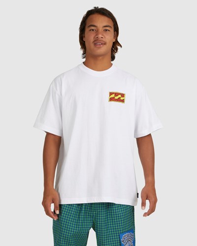 Billabong Skegss Box T-Shirt Bílé | ONCGDA-837