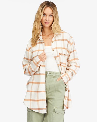 Billabong So Stoked Long Sleeve Flannel Shirt Salt Crystal | MOPTAS-670