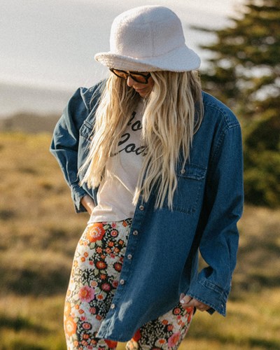 Billabong So Stoked Oversized Button-Down Shirt Tmavě | OZEUHY-781