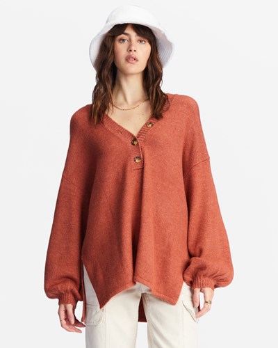 Billabong Sol Chasing Tunic Svetrové Čokolády | QRMIOB-534