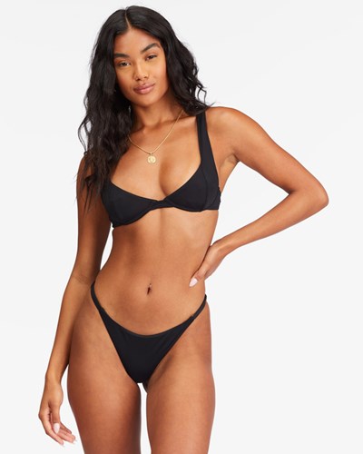 Billabong Sol Searcher Emma Underwire Bikiny Top Černé | DQZFVJ-164