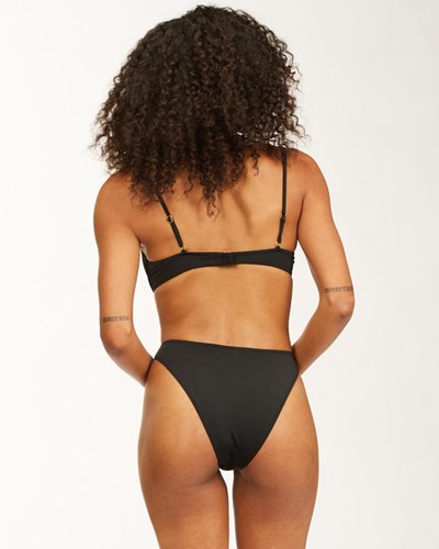 Billabong Sol Searcher Havana Bikiny Bottoms Černé | UGHSAZ-823