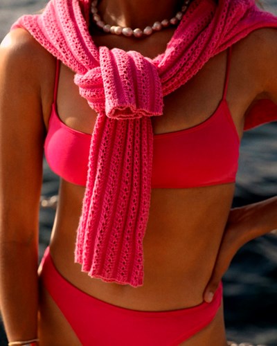 Billabong Sol Searcher Hubená Mini Crop Bikiny Top Dahlia | CKRYXW-716