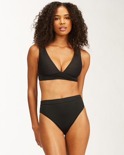 Billabong Sol Searcher Plunge Bikiny Top Černé | LDTARG-964