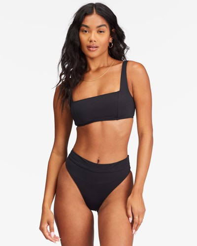 Billabong Sol Searcher Seamed Tank Bralette Bikiny Top Černé | ZJMQRI-682