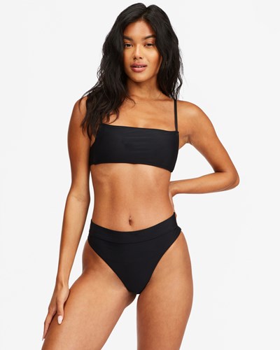Billabong Sol Searcher Square Bralette Bikiny Top Černé | FIQDYG-514
