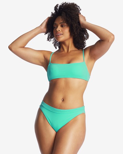 Billabong Sol Searcher Square Bralette Bikiny Top Zelene | HRPESD-034