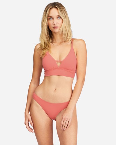 Billabong Sol Searcher V-Neck Cami Bikiny Top Lifes A Peach | LRFEKH-392