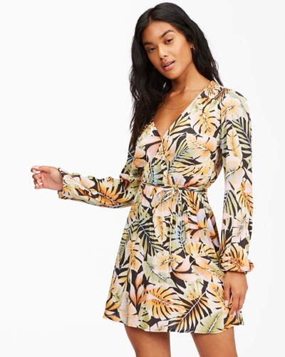 Billabong Spring Romance Mini Wrap Šaty Černé | JAXUZL-760