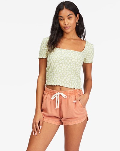 Billabong Squared Away Knit Top Agave | GMWHQA-348