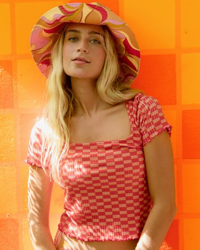 Billabong Squared Away Knit Top Růžové | MUXRVE-675