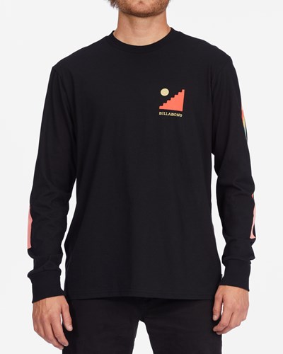 Billabong Stairway Long Sleeve T-Shirt Černé | WQEZGO-025