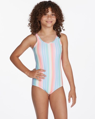 Billabong Stoked On Stripes Scroop Back One-Piece Swimsuit Multi | AFWMNG-352