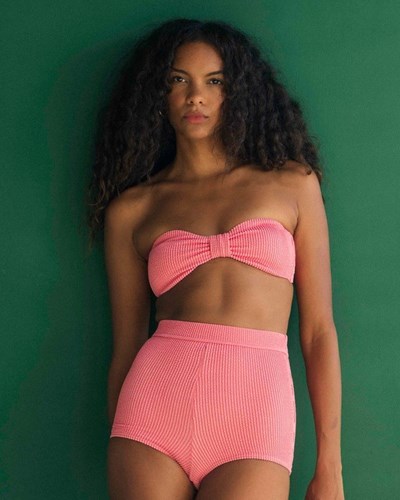 Billabong Summer High Bandeau Bikiny Top Koralove Růžové | AJHMDV-506