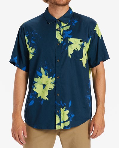 Billabong Sundays Floral Krátké Sleeve Shirt Midnight | NOZFXH-190