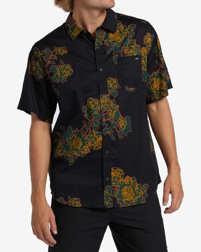 Billabong Sundays Floral Krátké Sleeve Shirt Phantom | NWKZTO-954