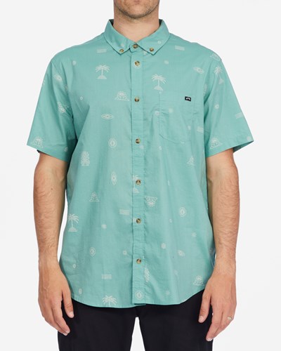 Billabong Sundays Mini Krátké Sleeve Shirt Zelene | KZJTQE-761