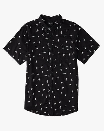Billabong Sundays Mini Krátké Sleeve Shirt Černé Bílé | LZPRYD-194