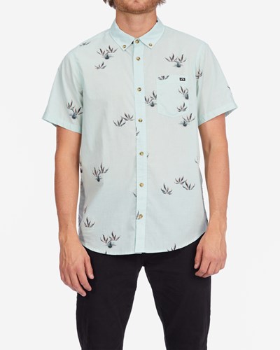 Billabong Sundays Mini Krátké Sleeve Shirt Seamist | NAWTJK-247