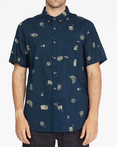 Billabong Sundays Mini Krátké Sleeve Shirt Indigo | RPZMEX-674