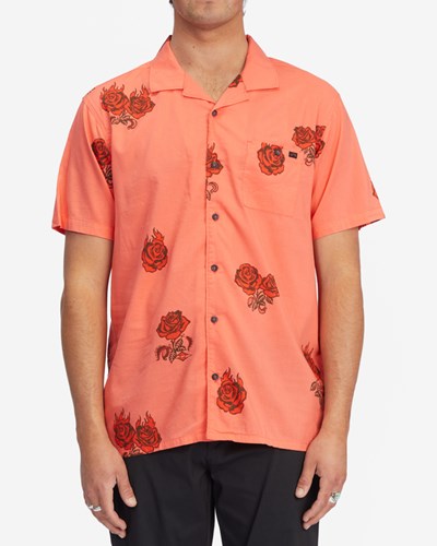Billabong Sundays Vacay Krátké Sleeve Shirt Červené | LAOZGI-042
