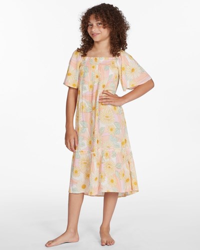 Billabong Sunflower Midi Šaty Pineapple | AZVSLO-715