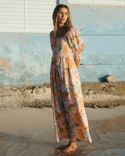 Billabong Super Sweet Maxi Šaty Multi | RVGMWQ-592
