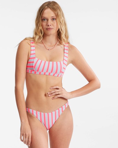 Billabong Surf Stripe Tank Bikiny Top Morning Sky | ZTGCJD-167