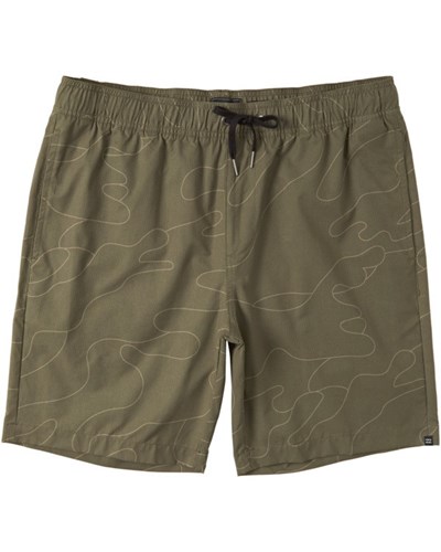 Billabong Surftrek Perf Elastic Pasem Shorts 18" Olivy Zelené Maskáčové | INZAFV-598