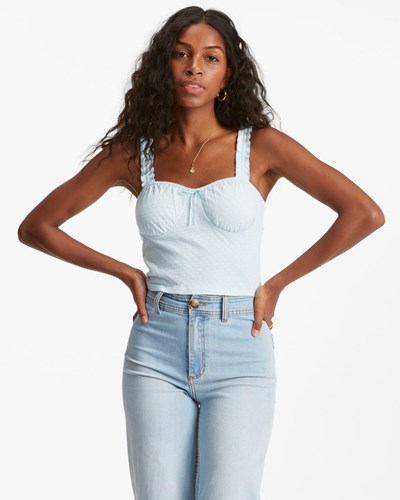 Billabong Sweet Summer Knit Tank Top Morning Sky | TJBDMI-741