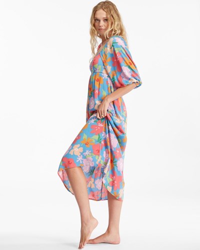 Billabong Swept Away Midi Šaty Multi | KWILJN-036