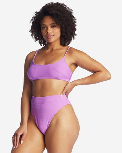 Billabong Tanlines Avery Mini Scoop-Neck Bikiny Top Bright Orchid | TVNMGA-076