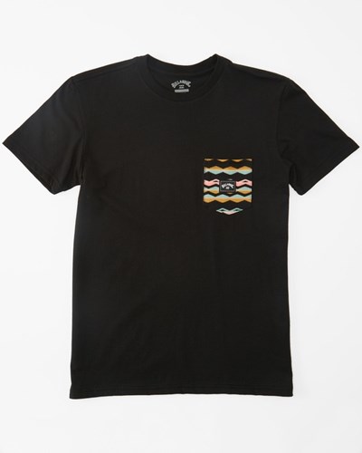 Billabong Team Pocket T-Shirt Černé | KUDVHJ-476