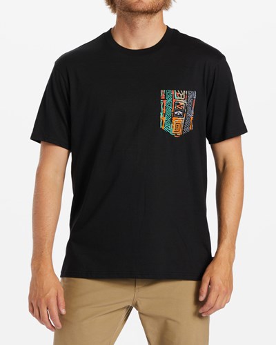 Billabong Team Pocket T-Shirt Černé | PBUKDS-856