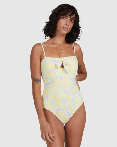 Billabong Tempest Cut-Out One Piece Swimsuit Citrón | DMYIJA-139
