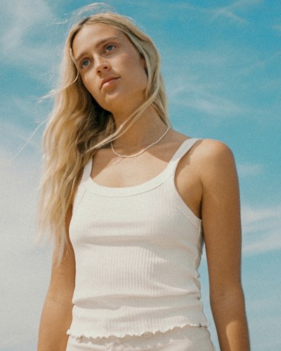 Billabong The Baby Knit Tank Top Salt Crystal | FVXHKO-952