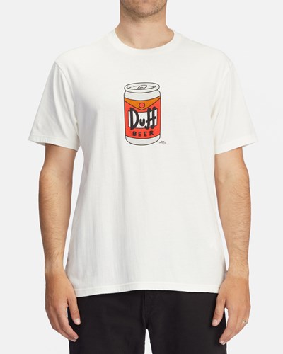 Billabong The Simpsons Duff Can Krátké Sleeve T-Shirt Bílé | ADGSQT-384