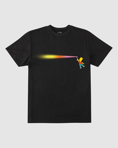 Billabong The Simpsons El Barto Organic Krátké Sleeve T-Shirt Černé | AQJHYI-958