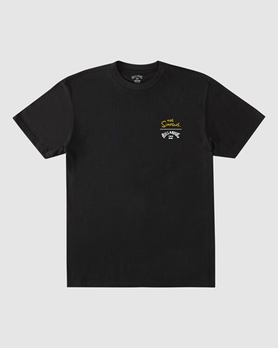 Billabong The Simpsons Family Couch Organic Krátké Sleeve T-Shirt Černé | AYUZBV-982