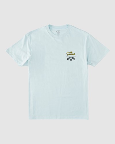 Billabong The Simpsons Family Couch Organic Krátké Sleeve T-Shirt Blankyt | MXCWVH-753