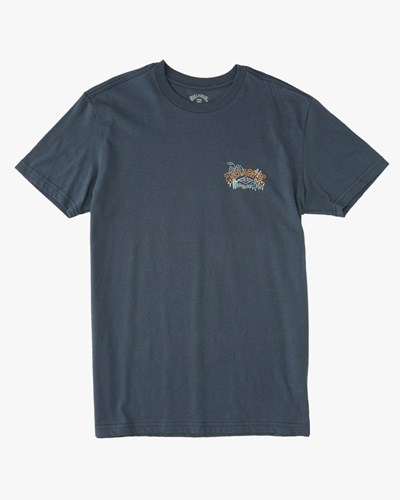 Billabong Theme Arch Krátké Sleeve T-Shirt Tmavě Blankyt | CUSPRM-254