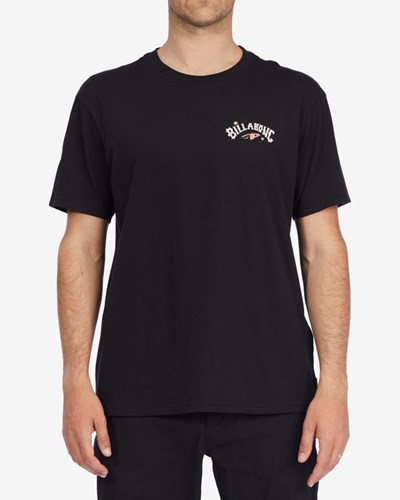 Billabong Theme Arch Krátké Sleeve T-Shirt Černé | QDFGZM-397