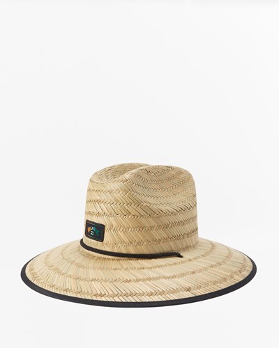 Billabong Tides Print Straw Lifeguard Hat Rasta | KCQTBS-405