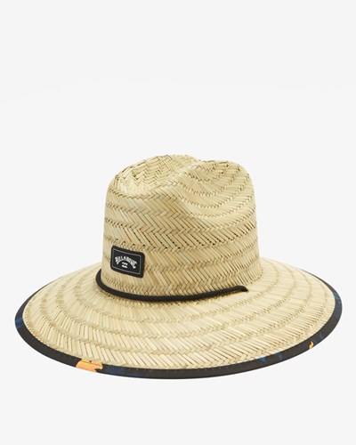 Billabong Tides Print Straw Lifeguard Hat Neon Night | ROVZFX-638