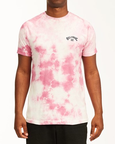 Billabong Tie Dye Arch Krátké Sleeve Tee Růžové | JVSQHD-631