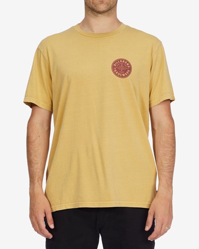 Billabong Trademark Wave Washed Krátké Sleeve T-Shirt Straw | NGMZRE-017